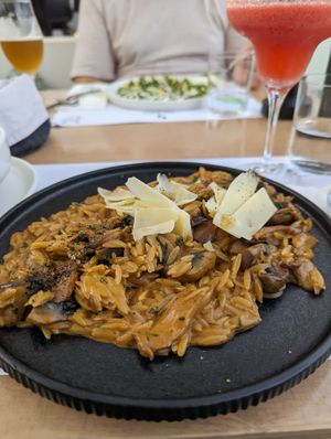 Mushroom Orzo  at 5SENSES Restaurant in Santorini