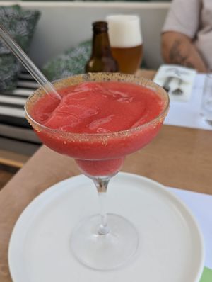 Strawberry daiquiri   at 5SENSES Restaurant in Santorini