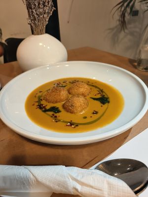 Fasolada Arancini at 5SENSES Restaurant in Santorini