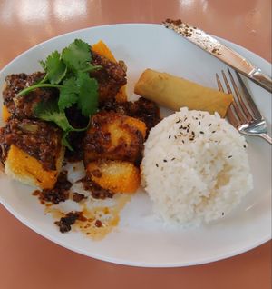 Crispy Tofu with Impossible Sauce at Best Quality Daughter in San Antonio