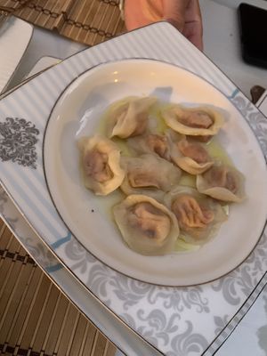 Vegan Manti (dumplings with potato)  at Fatma Sultan in Antalya