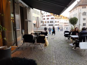 Outdoor seating at Jakob in Rapperswil-jona