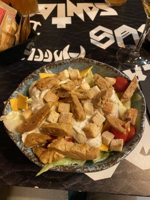 caesar salad  at Faroles Taberna Rock in Valladolid