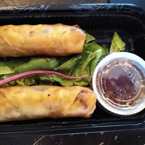 Vegan Egg rolls at Thai Village of Liverpool in Liverpool