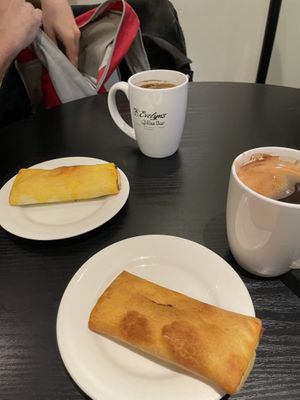 Surprisingly tasty vegan rills  at Evelyn's Coffee Bar in Banff