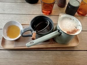 Gingerbread latte at The Autumn Rooms in Cooks Hill