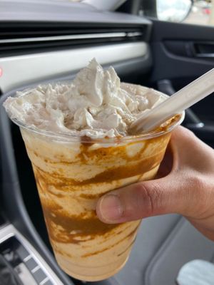 Pumpkin swirl oatmilkshake at Project Pollo - Anderson Lane in Austin