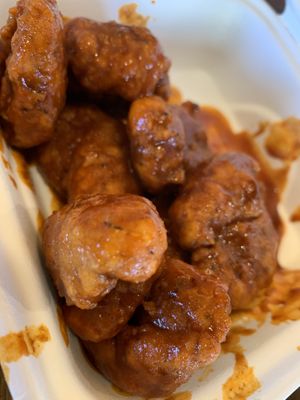 Nuggets done Nashville hot style  at Project Pollo - Anderson Lane in Austin