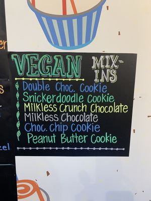  Vegan menu  at Totally Rolled Ice Cream in West Des Moines