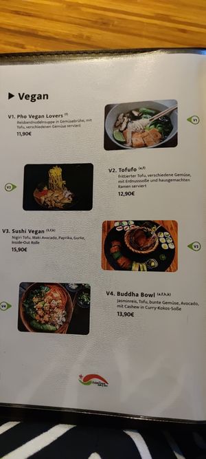 Ausschließlich vegane Speisen at Asia Town in Schwerin