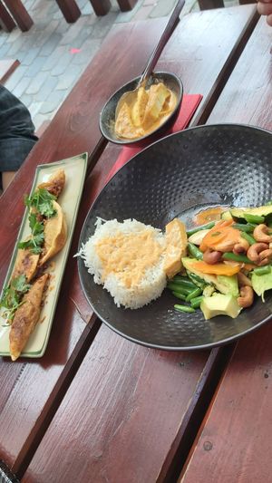 Curry und Teigtaschen at Asia Town in Schwerin