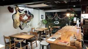 Interior of location - seating space at Halt in Seoul