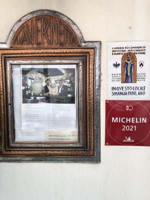 Outside at Hostaria Alla Tavernetta in Udine