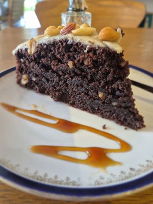 Succulent chocolate cake at Klauprecht in Karlsruhe