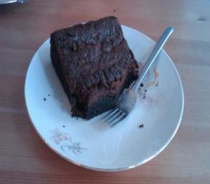 vegan brownie at Superhero Records in Berlin