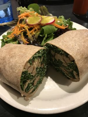 Caesar wrap at Champs Diner in Brooklyn