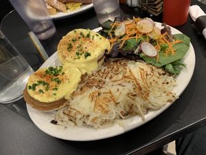 Eggs Benedict  at Champs Diner in Brooklyn