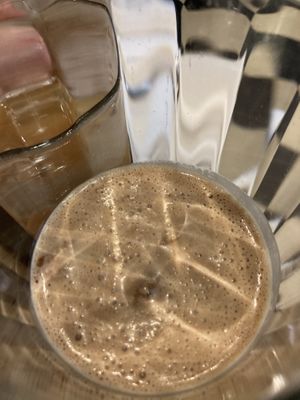 Chocolate peanut butter milkshake  at Champs Diner in Brooklyn