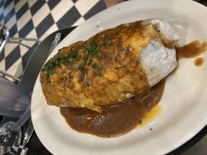 Burrito at Champs Diner in Brooklyn