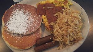 Pancake slam at Champs Diner in Brooklyn