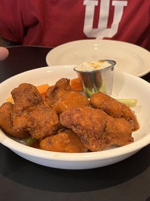 buffalo cauliflower  at Champs Diner in Brooklyn
