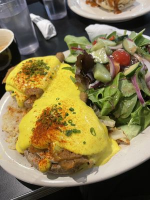 Benedict   at Champs Diner in Brooklyn
