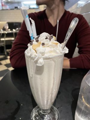 Cookie dough milkshake   at Champs Diner in Brooklyn
