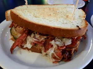 Reuben sandwich, which was yummy at Champs Diner in Brooklyn