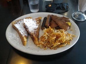 Amazing breakfast at Champs Diner in Brooklyn