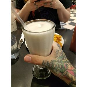 milkshake vanilla  at Champs Diner in Brooklyn
