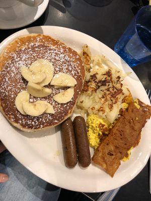 Pancake Slam! BEST PANCAKES EVER!!! at Champs Diner in Brooklyn