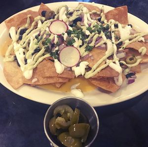 Nachos! at Champs Diner in Brooklyn
