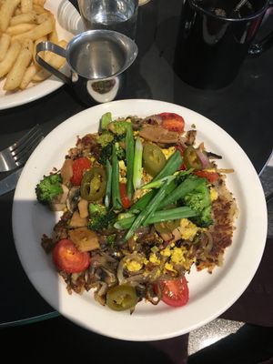 The hungover hippie at Champs Diner in Brooklyn