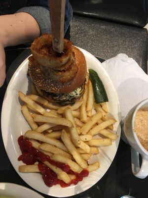 Arti’s dip burger at Champs Diner in Brooklyn