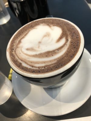 Almond Milk Hot Chocolate  at Champs Diner in Brooklyn