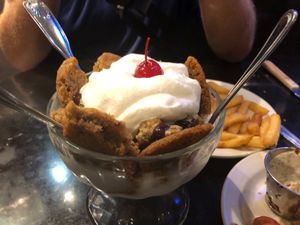 Cookie dough ice cream  at Champs Diner in Brooklyn