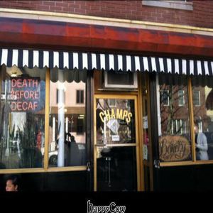 outside at Champs Diner in Brooklyn