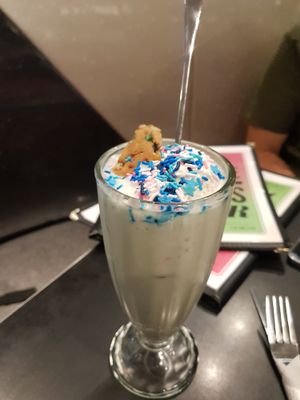 Birthday cake shake at Champs Diner in Brooklyn