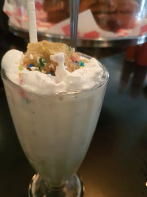 Birthday cake shake at Champs Diner in Brooklyn