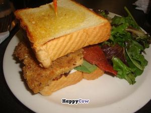 country fried seitan sandwich at Champs Diner in Brooklyn
