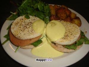 tofu benedict at Champs Diner in Brooklyn