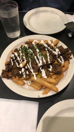 Seitan Asada fries at Champs Diner in Brooklyn
