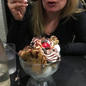 Cookie dough sundae at Champs Diner in Brooklyn
