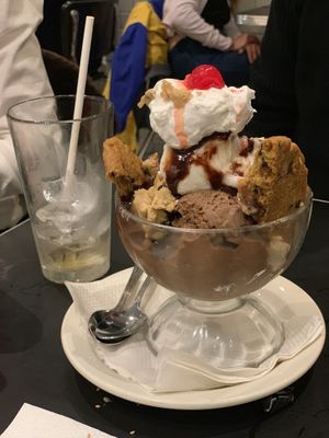 Cookie dough sundae at Champs Diner in Brooklyn
