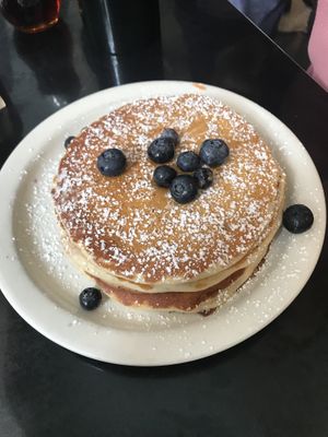 Blueberry pancakes  at Champs Diner in Brooklyn