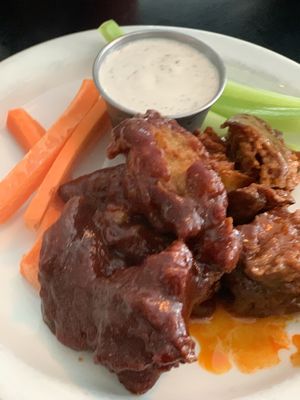 Seitan wings  at Champs Diner in Brooklyn