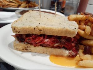 Reuben at Champs Diner in Brooklyn