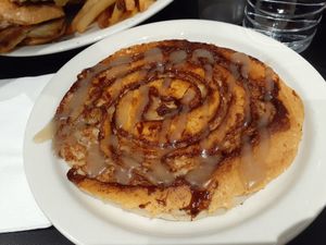 Cinnamon swirl pancake at Champs Diner in Brooklyn