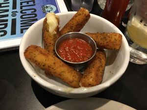 Mozzarella Sticks at Champs Diner in Brooklyn