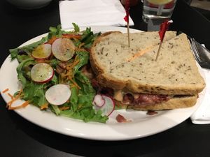 Reuben at Champs Diner in Brooklyn